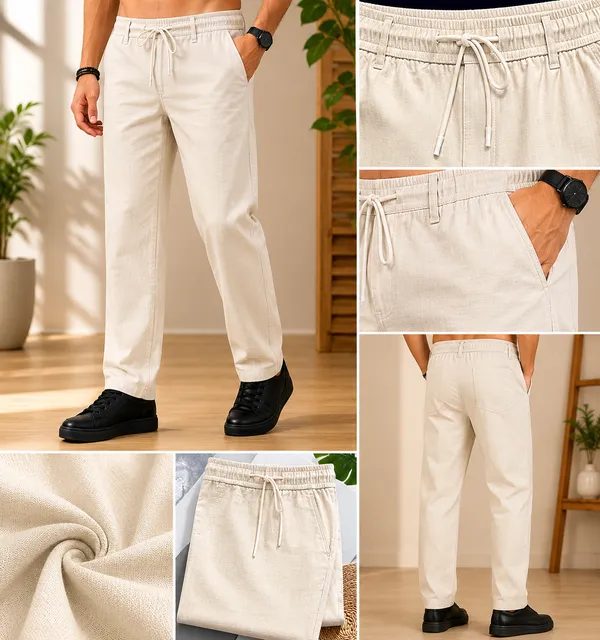 Cream_Color_Cotton-Linen_Trousers_For_Men