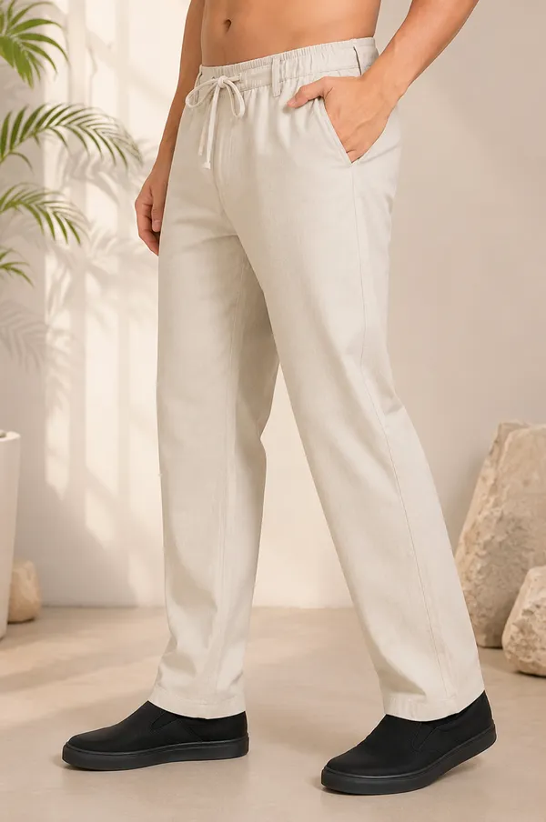 Cream_Color_Cotton-Linen_Trousers_For_Men