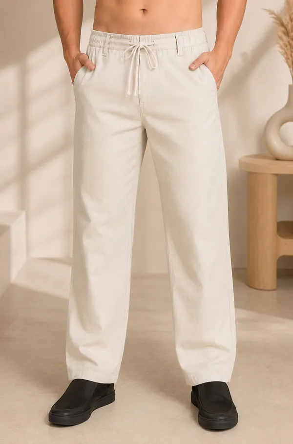 Cream_Color_Cotton-Linen_Trousers_For_Men