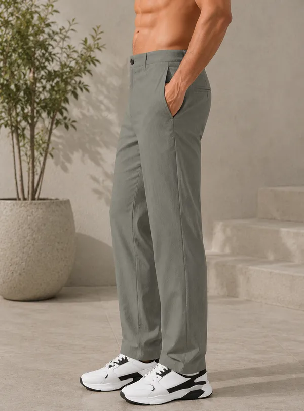 Men's_Dark_Grey_Cotton_Linen_Trouser