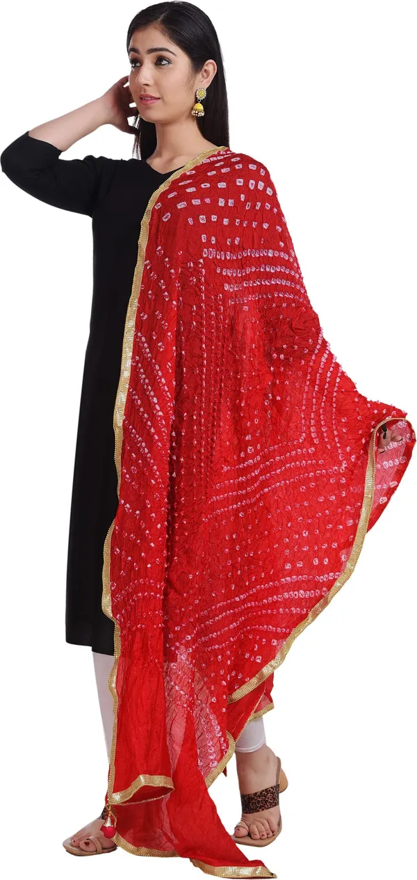Red_Cotton_Silk_Printed_Dupatta_For_Women