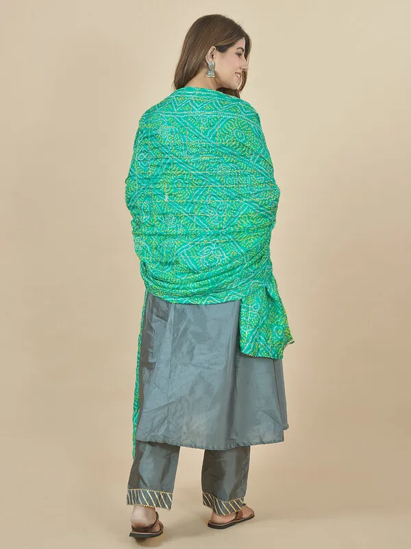 Dark_Green_Art_Silk_Printed_Dupatta_For_Women