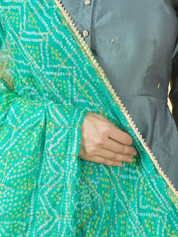Dark_Green_Art_Silk_Printed_Dupatta_For_Women