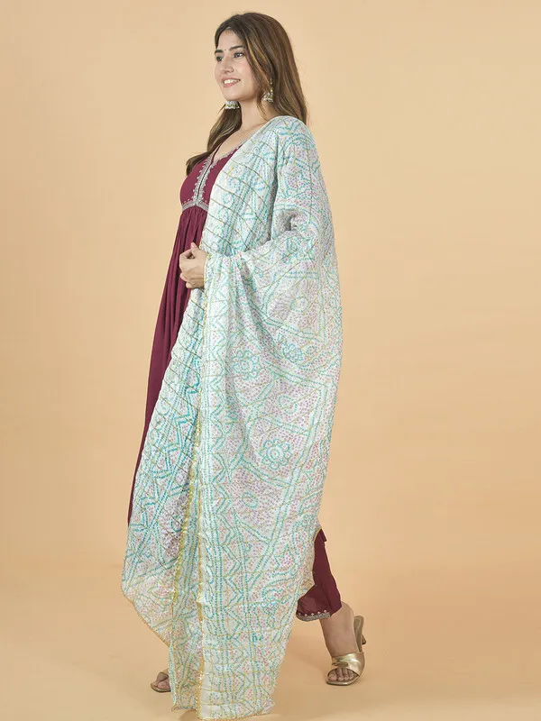 White_Art_Silk_Printed_Dupatta_For_Women