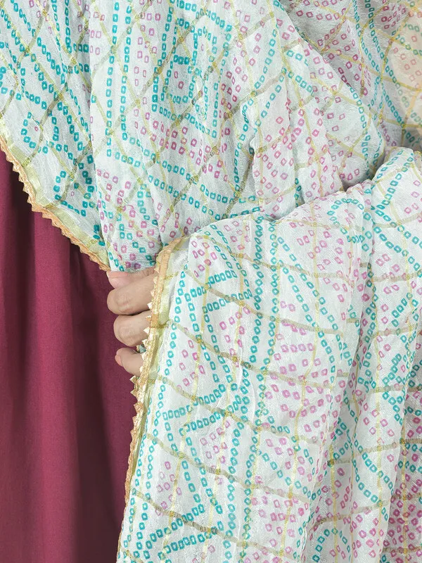 White_Art_Silk_Printed_Dupatta_For_Women