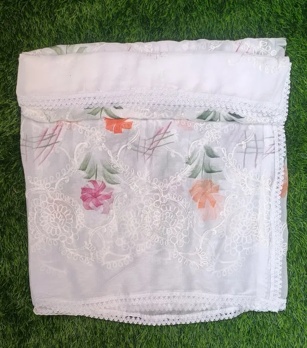 White_Pure_Cotton_Embroidered_Dupatta_For_Women
