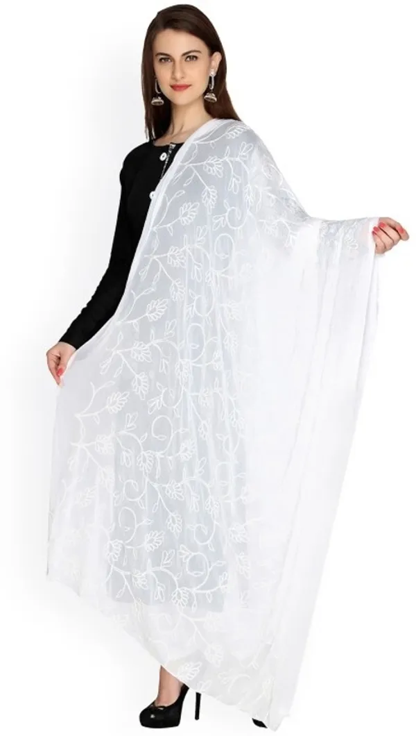 White_Chiffon_Embroidered_Dupatta_For_Women