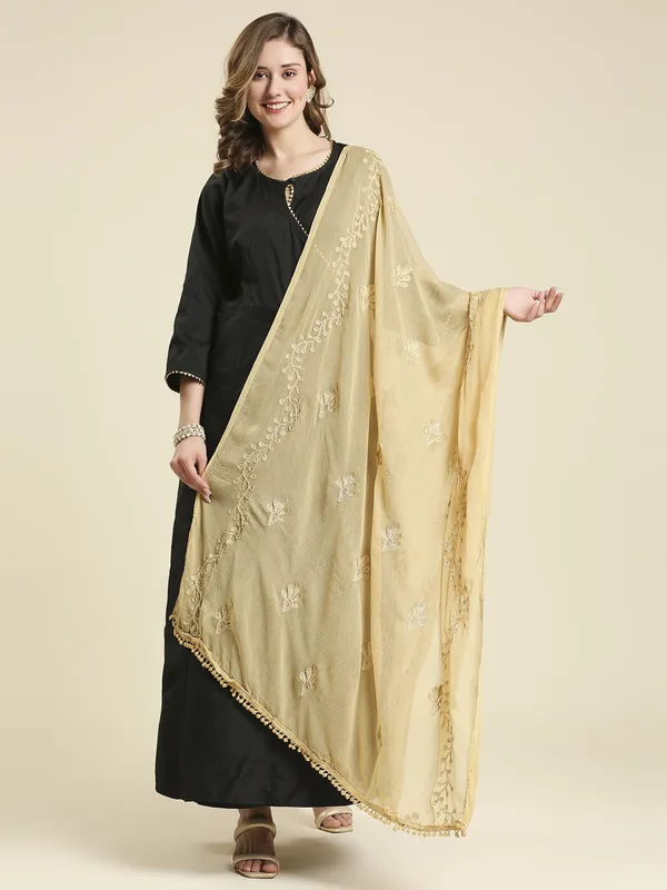Beige_Chiffon_Embroidered_Dupatta_For_Women
