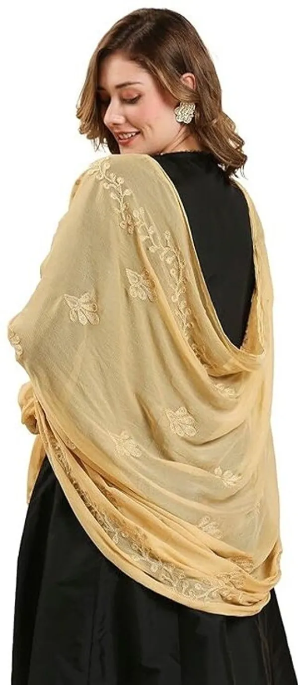 Beige_Chiffon_Embroidered_Dupatta_For_Women