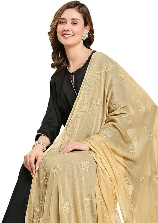 Beige_Chiffon_Embroidered_Dupatta_For_Women