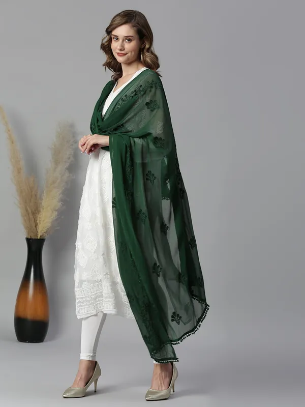 Green_Chiffon_Embroidered_Dupatta_For_Women