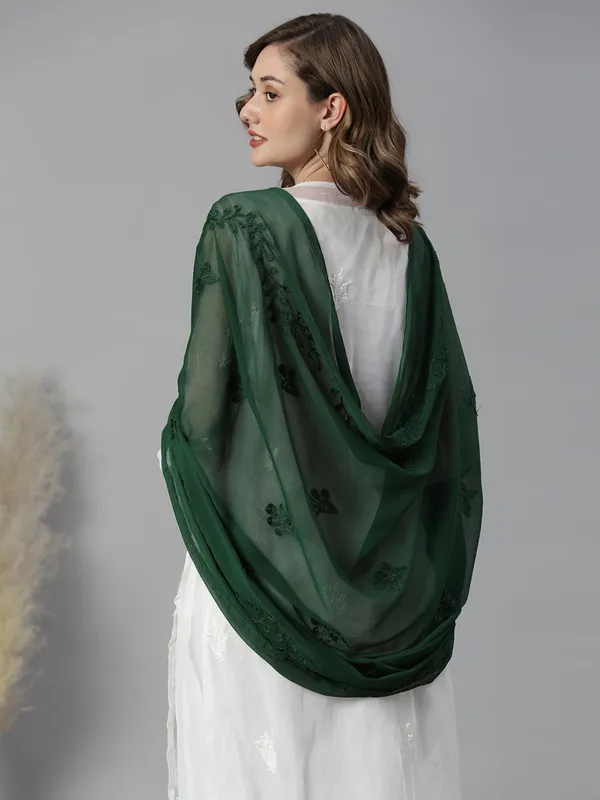 Green_Chiffon_Embroidered_Dupatta_For_Women