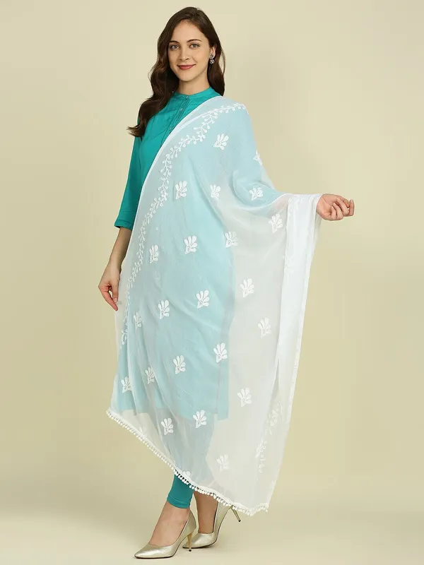 White_Chiffon_Embroidered_Dupatta_For_Women