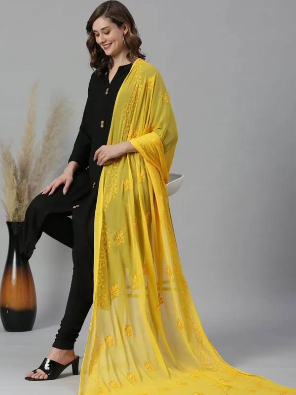 Yellow_Chiffon_Embroidered_Dupatta_For_Women
