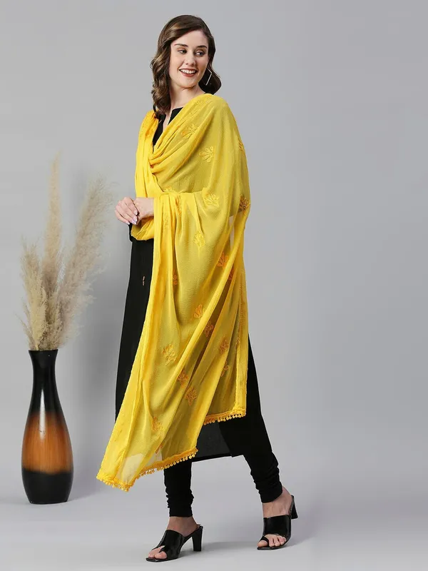 Yellow_Chiffon_Embroidered_Dupatta_For_Women