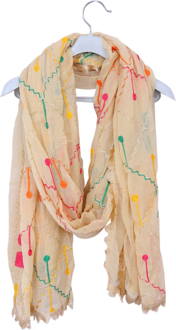 Beige_Chiffon_Geometric_Print_Dupatta_For_Women