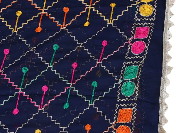 Dark_Blue_Chiffon_Geometric_Print_Dupatta_For_Women