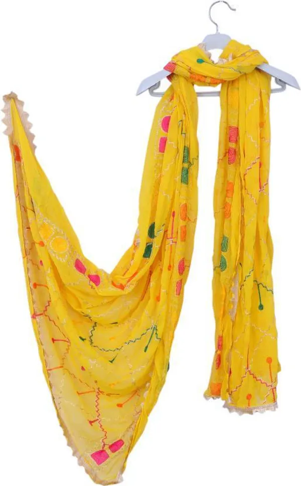 Yellow_Chiffon_Geometric_Print_Dupatta_For_Women