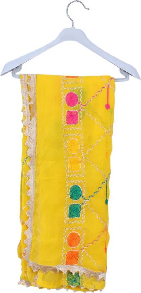 Yellow_Chiffon_Geometric_Print_Dupatta_For_Women
