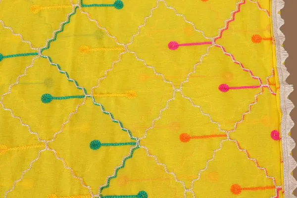 Yellow_Chiffon_Geometric_Print_Dupatta_For_Women