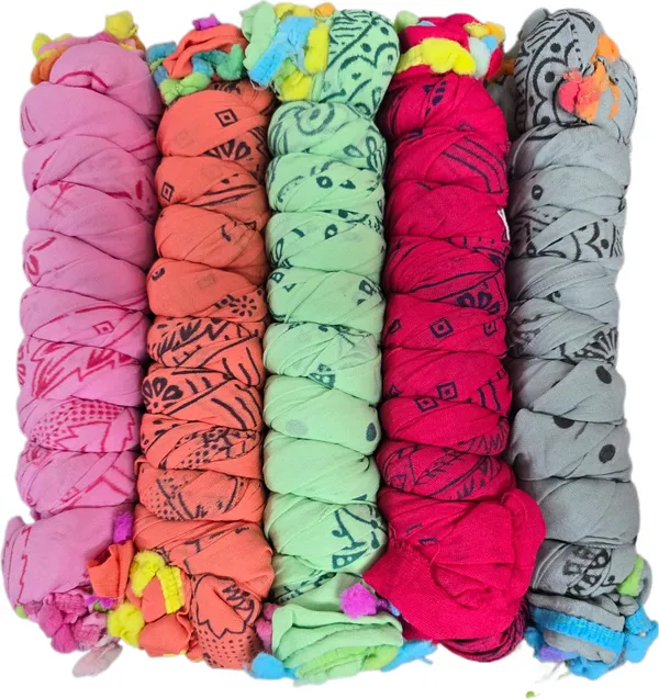 Multicolor_Cotton_Blend_Solid_Dupatta_For_Women_(Pack_Of_5)