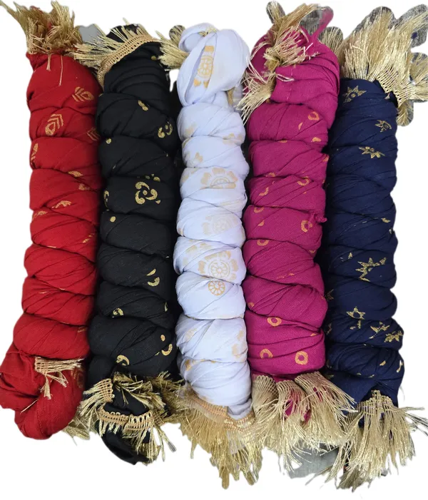 Multicolor_Cotton_Blend_Solid_Dupatta_For_Women_(Pack_Of_5)
