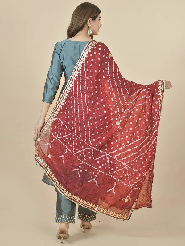 Maroon_Art_Silk_Printed_Dupatta_For_Women