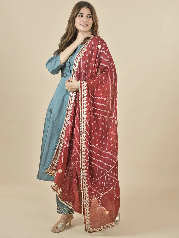 Maroon_Art_Silk_Printed_Dupatta_For_Women