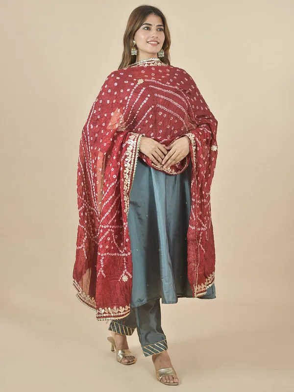 Maroon_Art_Silk_Printed_Dupatta_For_Women