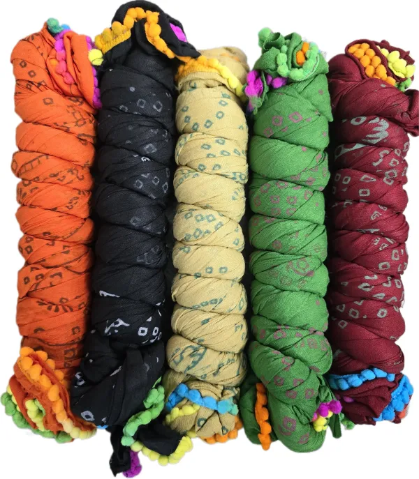 Multicolor_Cotton_Blend_Solid_Dupatta_For_Women_(Pack_Of_5)