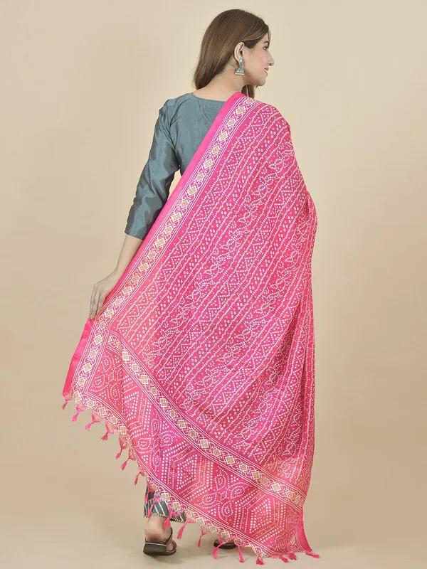 Pink_Silk_Blend_Printed_Dupatta_For_Women