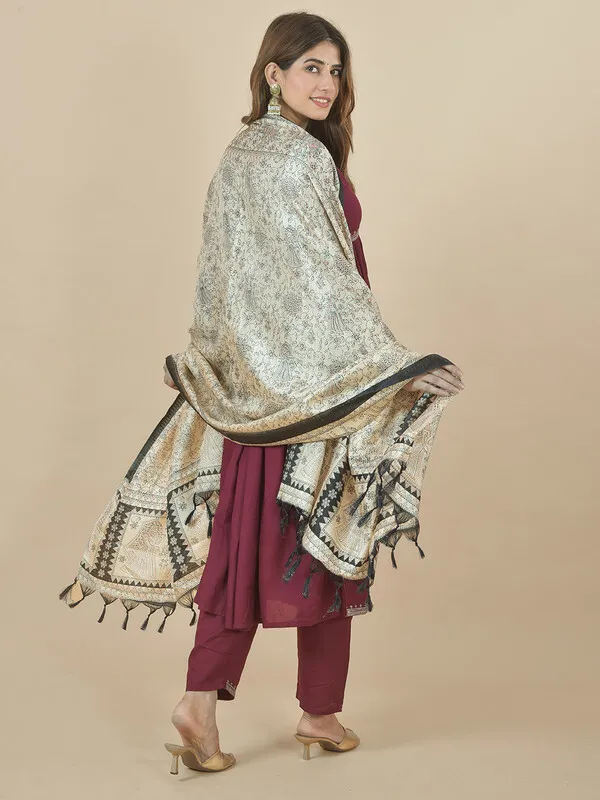 Grey_Silk_Blend_Printed_Dupatta_For_Women