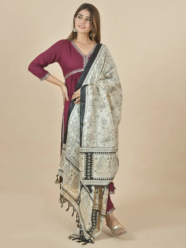 Grey_Silk_Blend_Printed_Dupatta_For_Women