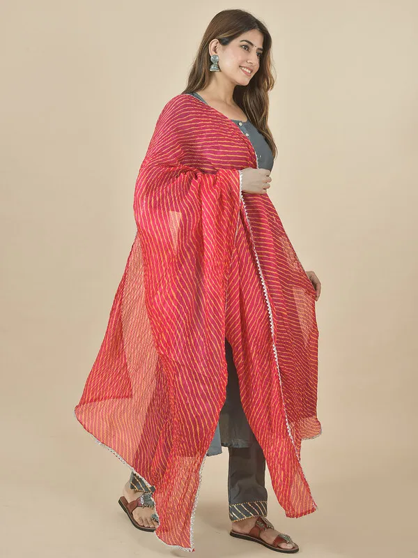 Red_Kota_Doria_Striped_Dupatta_For_Women