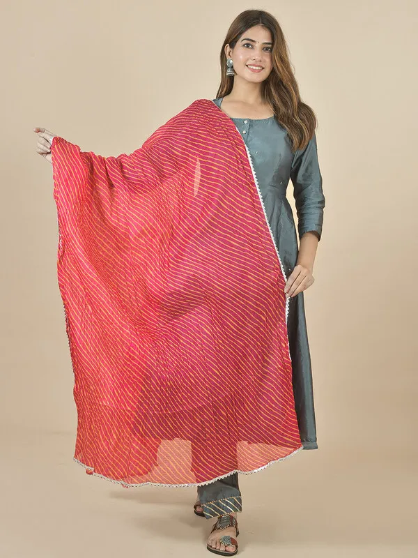 Red_Kota_Doria_Striped_Dupatta_For_Women