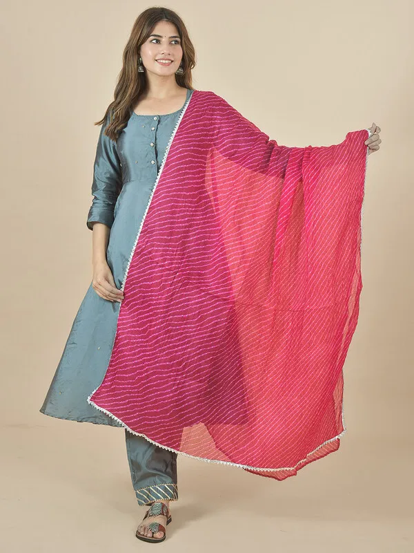 Pink_Kota_Doria_Striped_Dupatta_For_Women