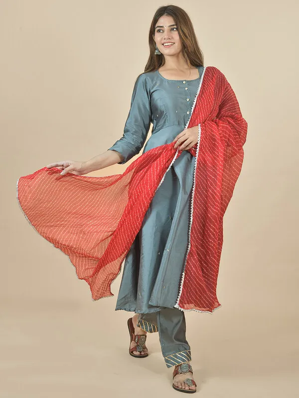 Red_Kota_Doria_Striped_Dupatta_For_Women