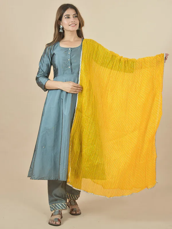Yellow_Kota_Doria_Striped_Dupatta_For_Women