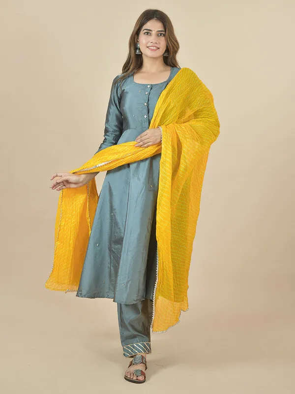 Yellow_Kota_Doria_Striped_Dupatta_For_Women