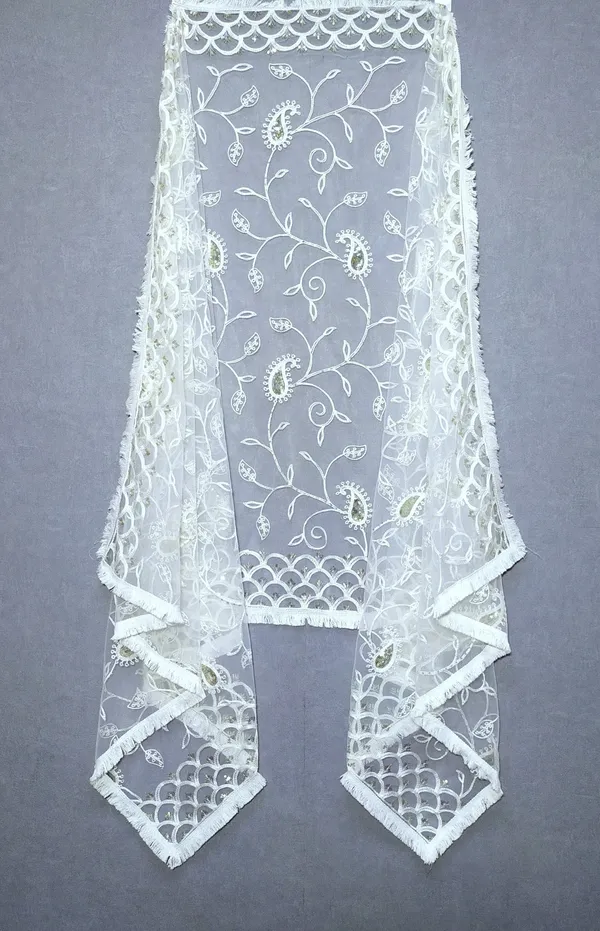 White_Net_Embroidered_Dupatta_For_Women