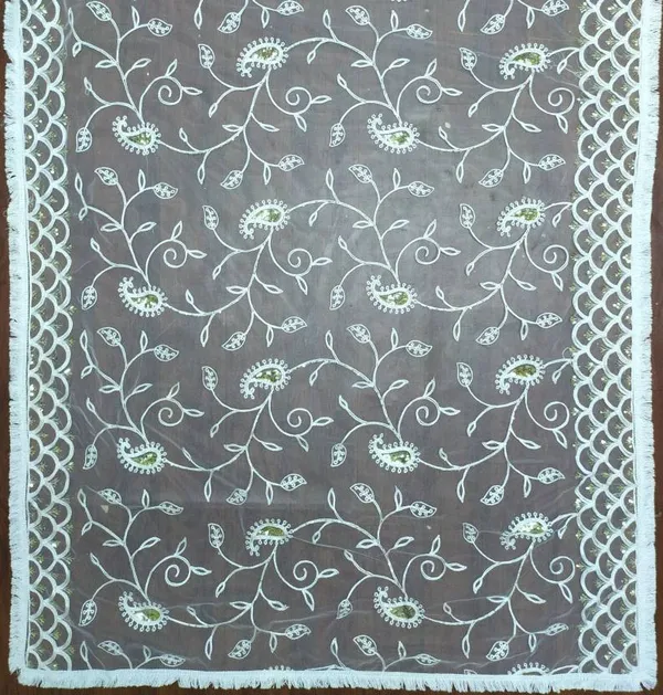 White_Net_Embroidered_Dupatta_For_Women
