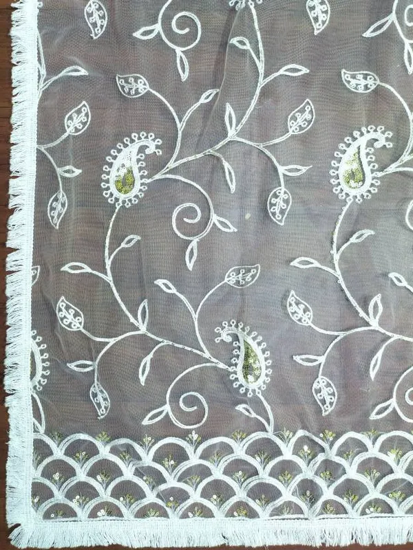 White_Net_Embroidered_Dupatta_For_Women