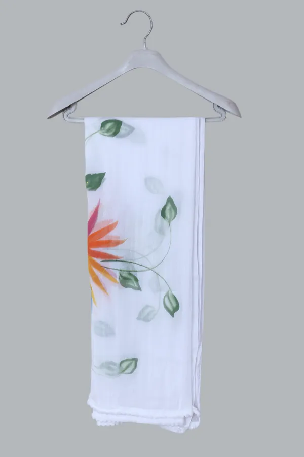 White_Fashion_Chiffon_Printed_Dupatta_For_Women
