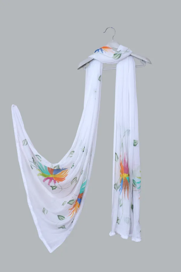 White_Fashion_Chiffon_Printed_Dupatta_For_Women