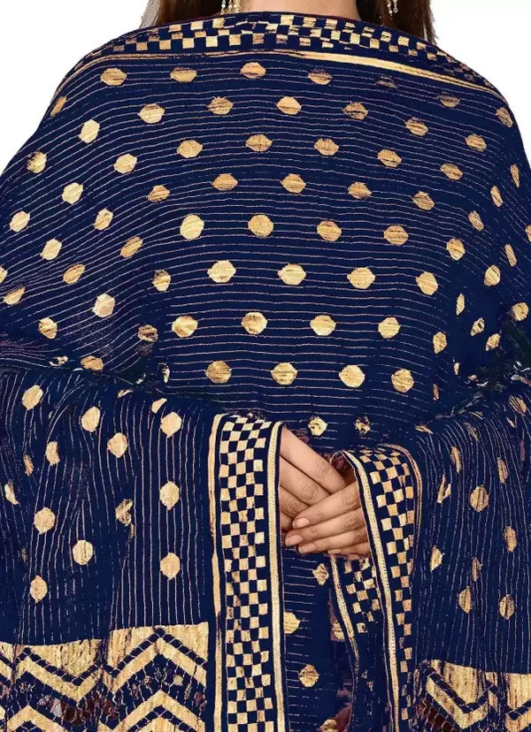 Dark_Blue_Silk_Blend_Self_Design_Dupatta_For_Women