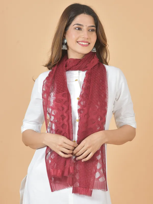Multicolor_Net_Self_Design_Dupatta_For_Women_(Pack_Of_2)