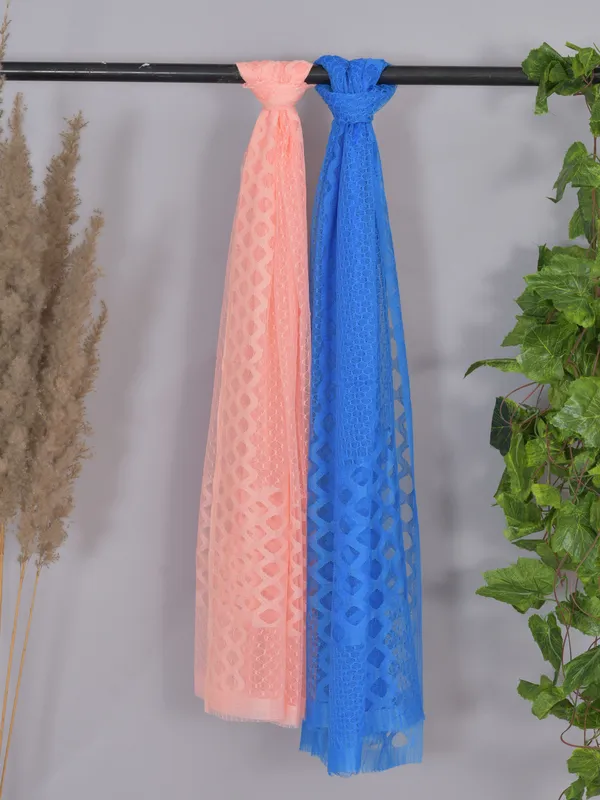 Multicolor_Net_Self_Design_Dupatta_For_Women_(Pack_Of_2)