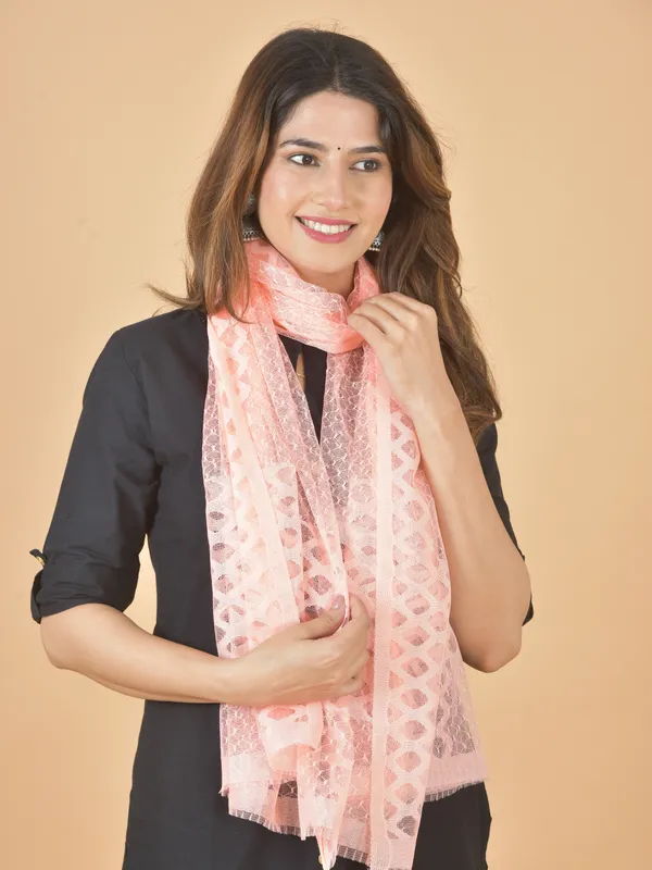 Multicolor_Net_Self_Design_Dupatta_For_Women_(Pack_Of_2)