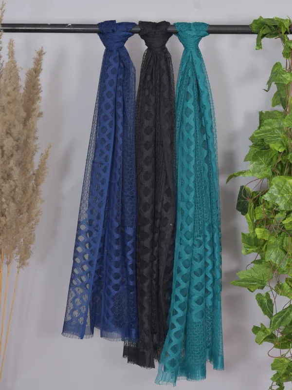 Multicolor_Net_Self_Design_Dupatta_For_Women_(Pack_Of_3)