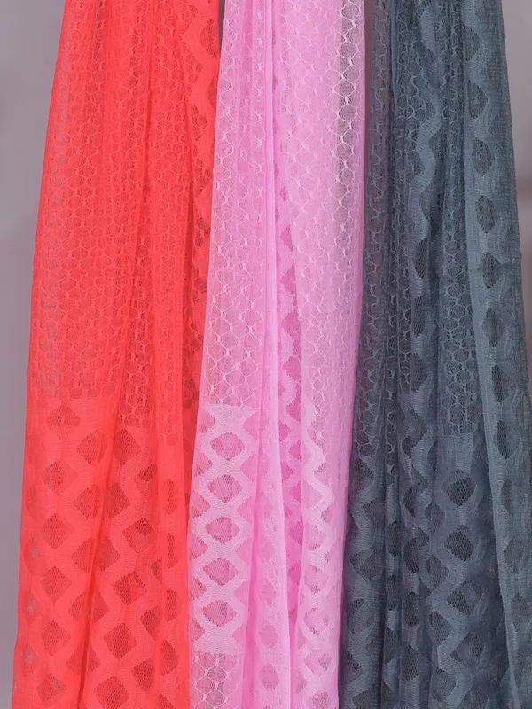 Multicolor_Net_Self_Design_Dupatta_For_Women_(Pack_Of_3)